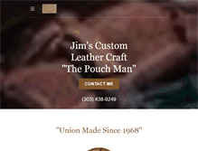 Tablet Screenshot of jimscustomleathercraft.com